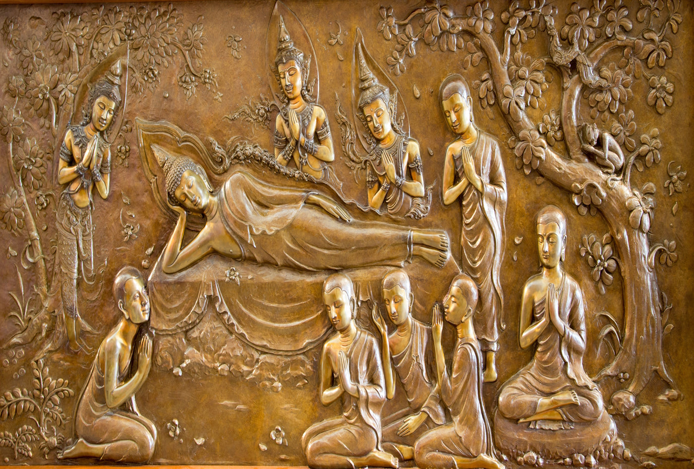 God Collection Sleeping Buddha Wallpaper