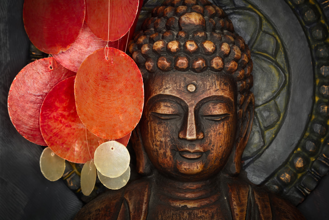 God Collection antique Buddha Face Wallpaper
