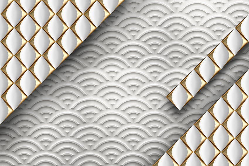 Royal geometrical pattern wall mural (customized wallpaper) for T.V wall