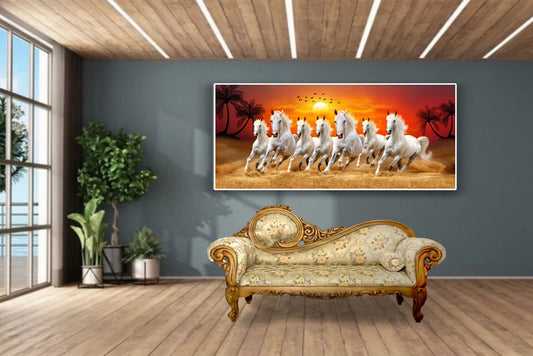 7 Running Horse Canvas Frame