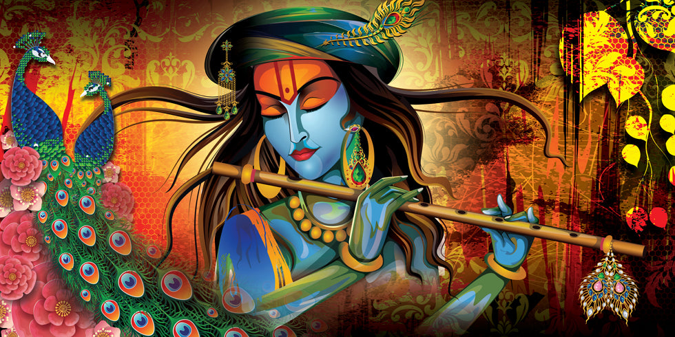 Lord Krishna Canvas Photo Print Only