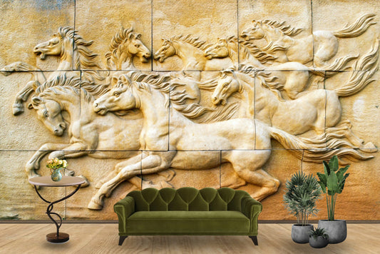 Running Horse Mural Wallpaper