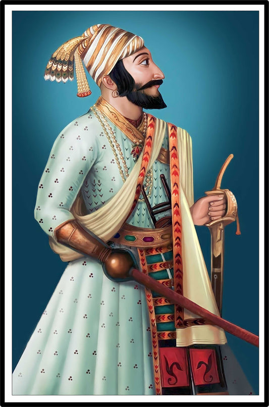 Chatrapati Shivaji Maharaj Antique Canvas Photo Print Only