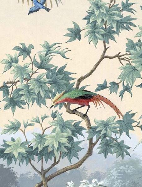 Tropical Tree with Birds Wall Art