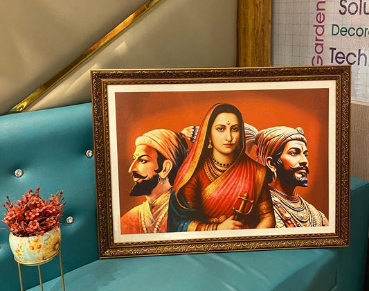 Chattrapati Shivaji Maharaj sambhaji maharaj with Rajmata Jijau.