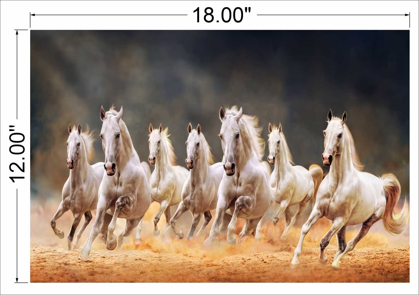 7 horses running on soil