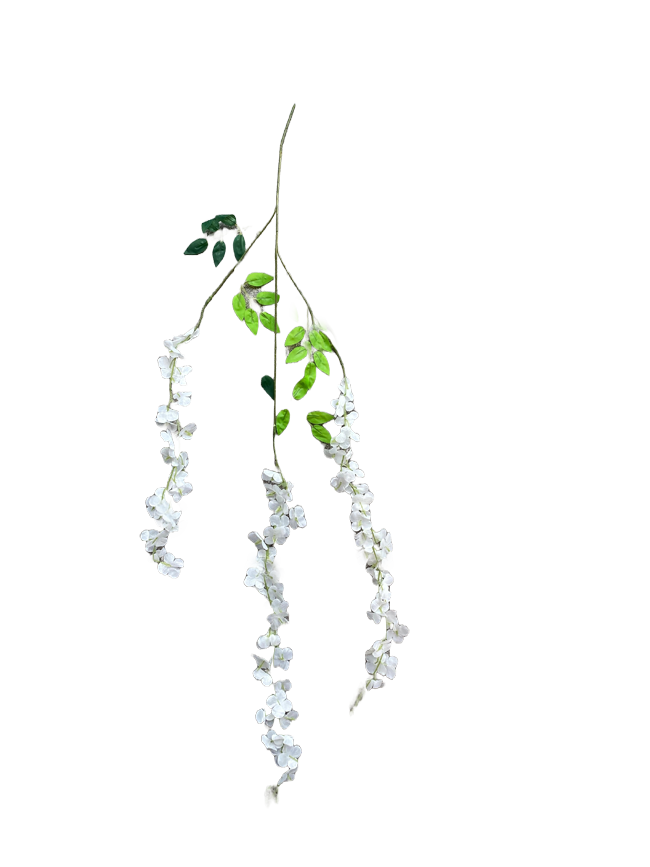 Hanging Leaves-White