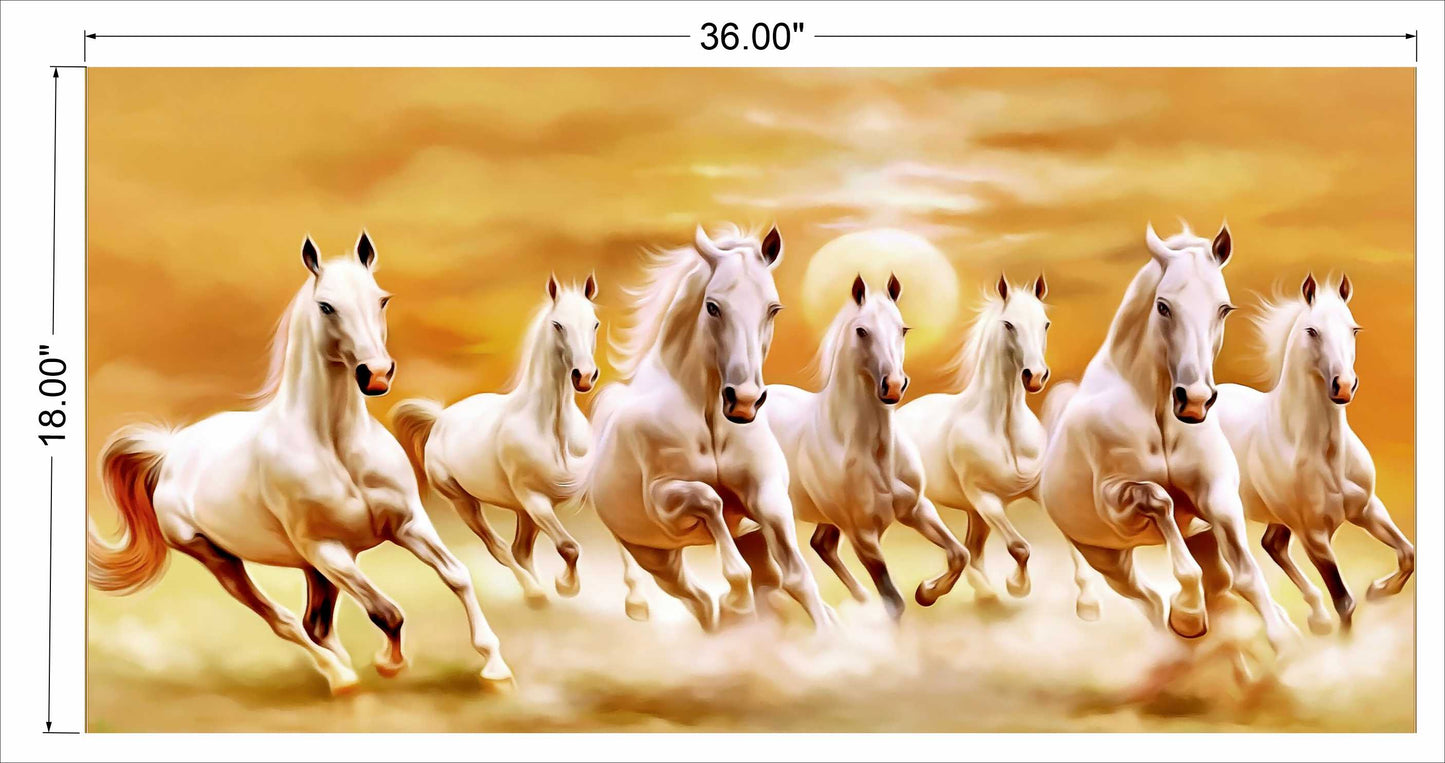 flip 7 horses running on soil