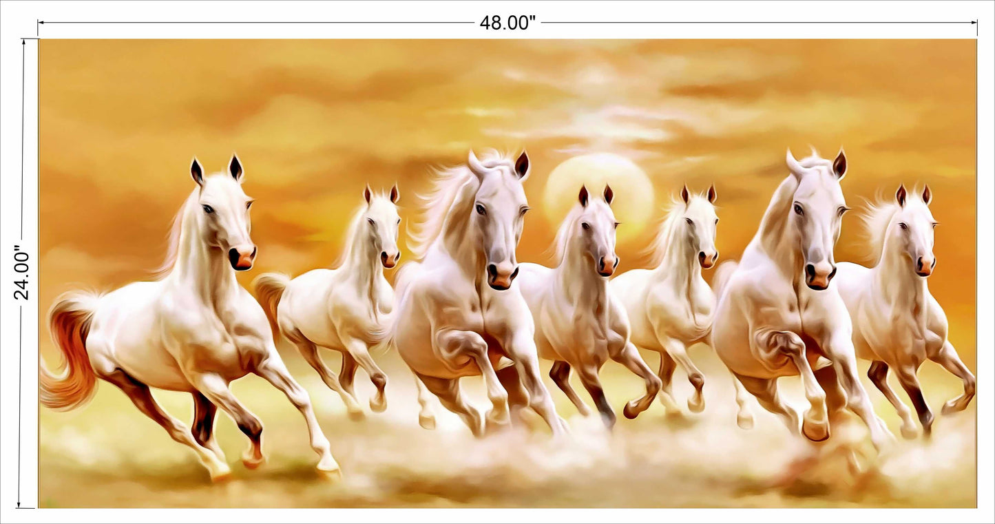 flip 7 horses running on soil