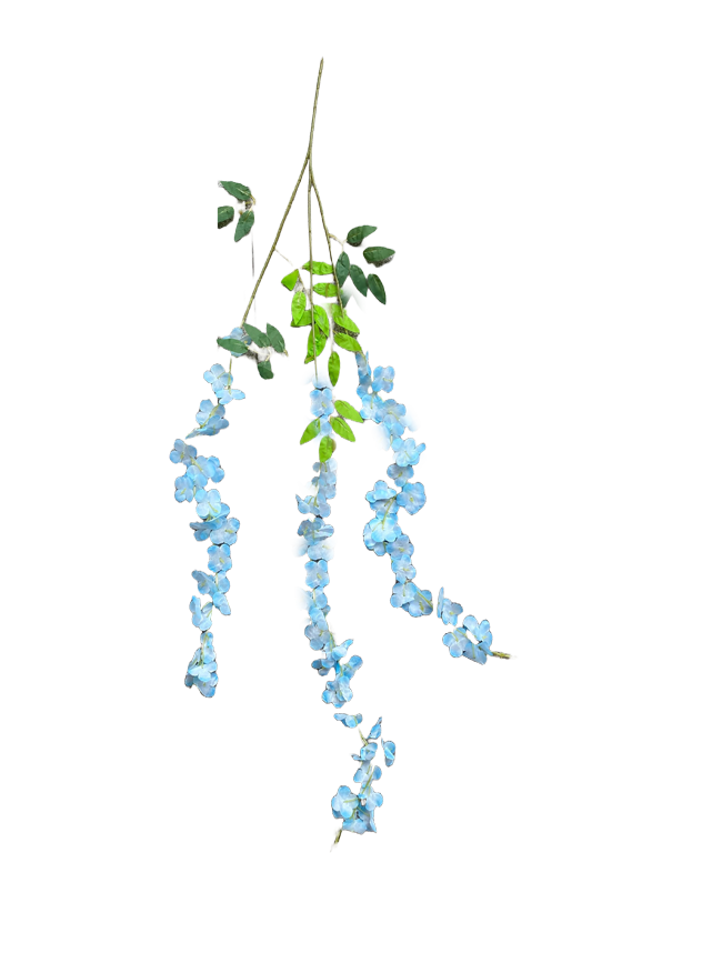 Hanging Leaves-Sky Blue