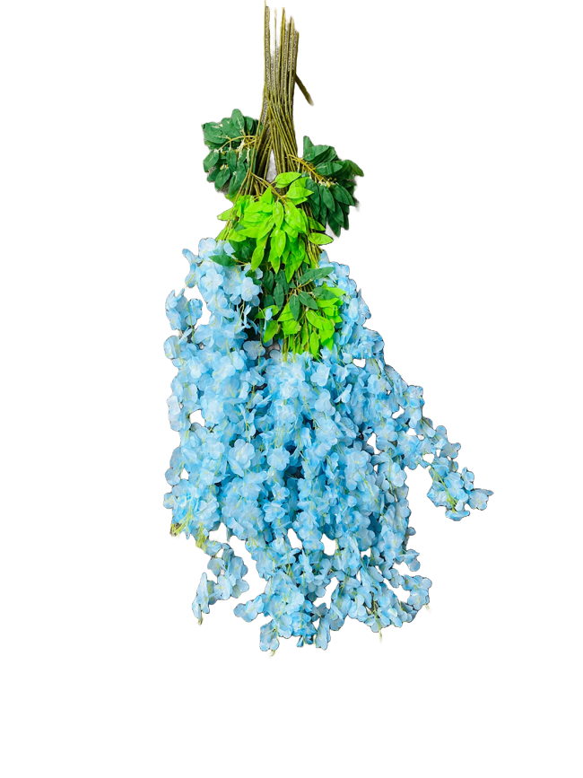 Hanging Leaves-Sky Blue