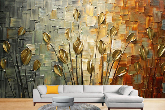 Abstract Canvas Painting Effect Wallpaper