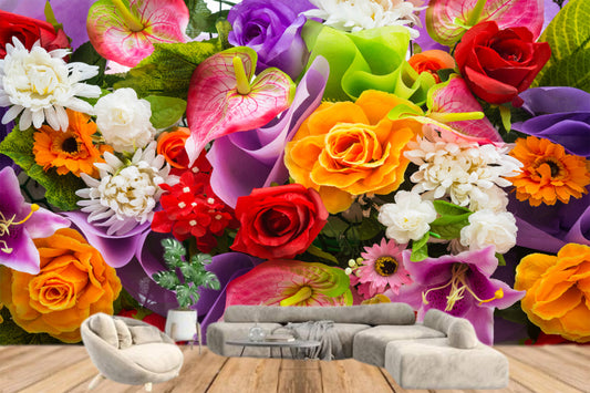 Multi Flower Customized Wallpaper