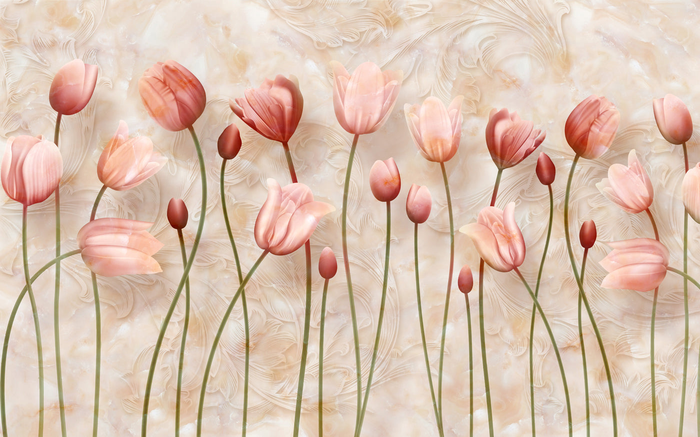 Tulip Flower Customized Wallpaper