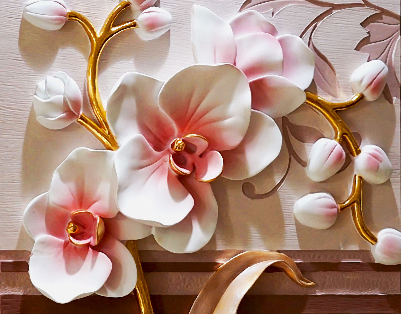 3D Flower Customized Wallpaper