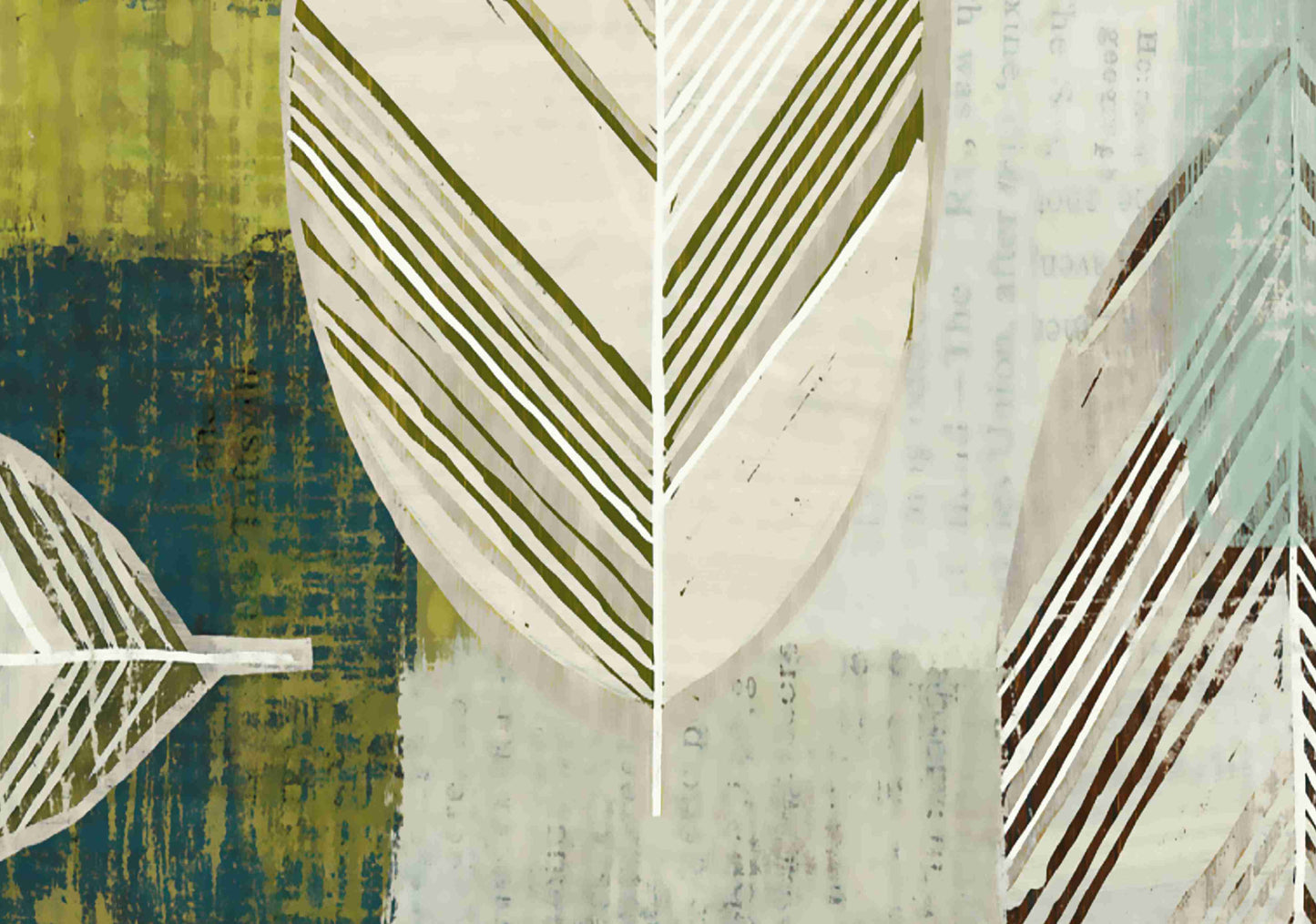 Geometric Leaves Wallpaper