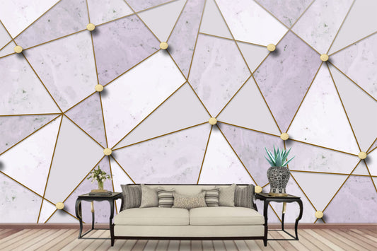 Geometric Triangle with Golden Buttons And Lines Wallpaper