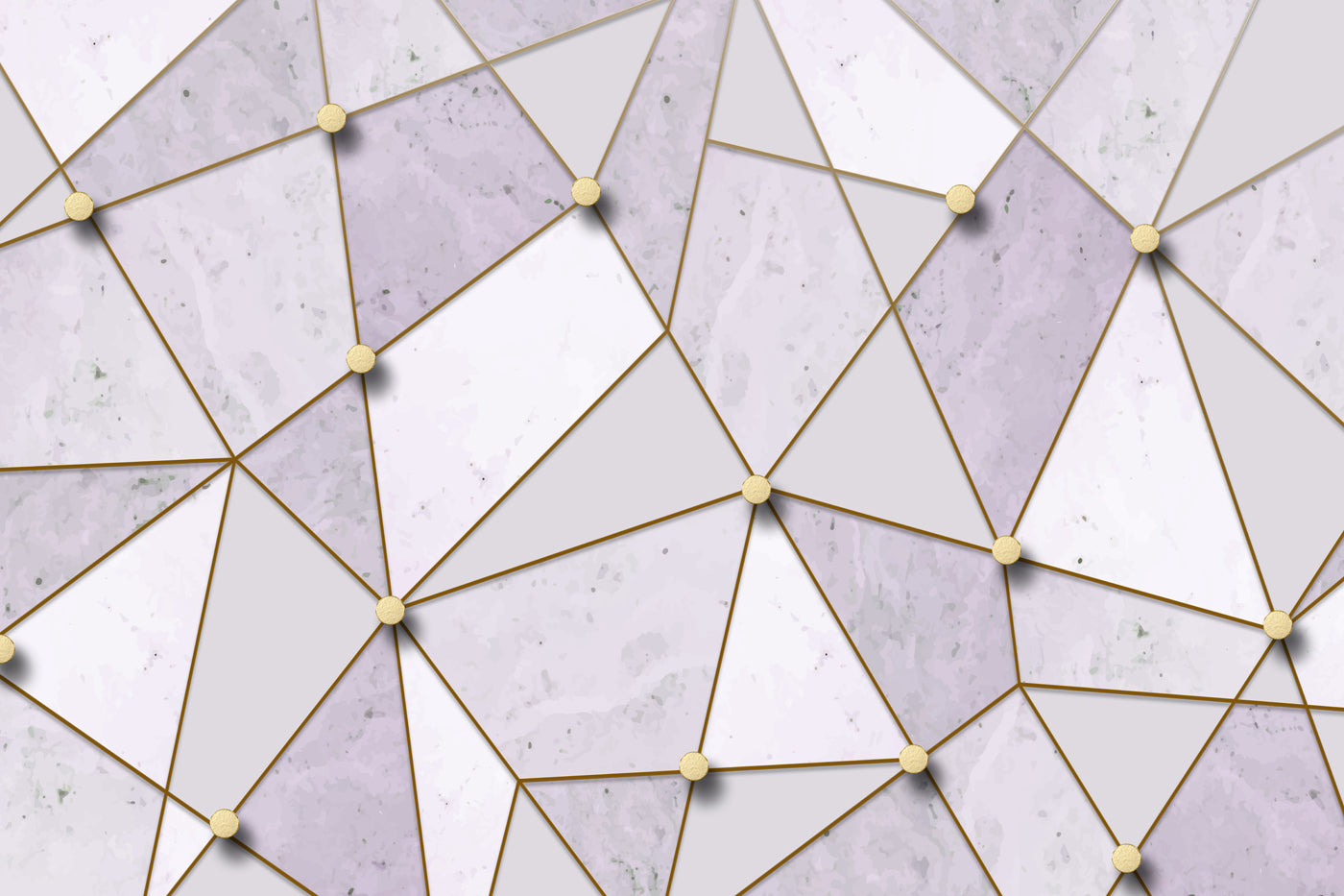 Geometric Triangle with Golden Buttons And Lines Wallpaper