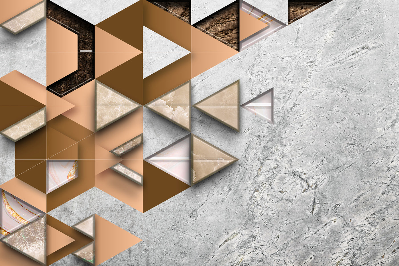 Geometric  Multi Shape Marble Background Wallpaper