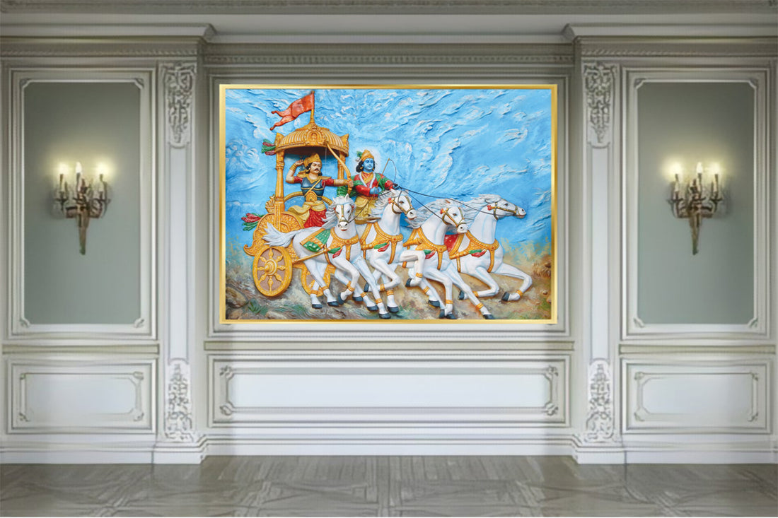 God Collection MAHABHARATA SHRI KRISHNA AND ARJUN RATH – SP FloorTech