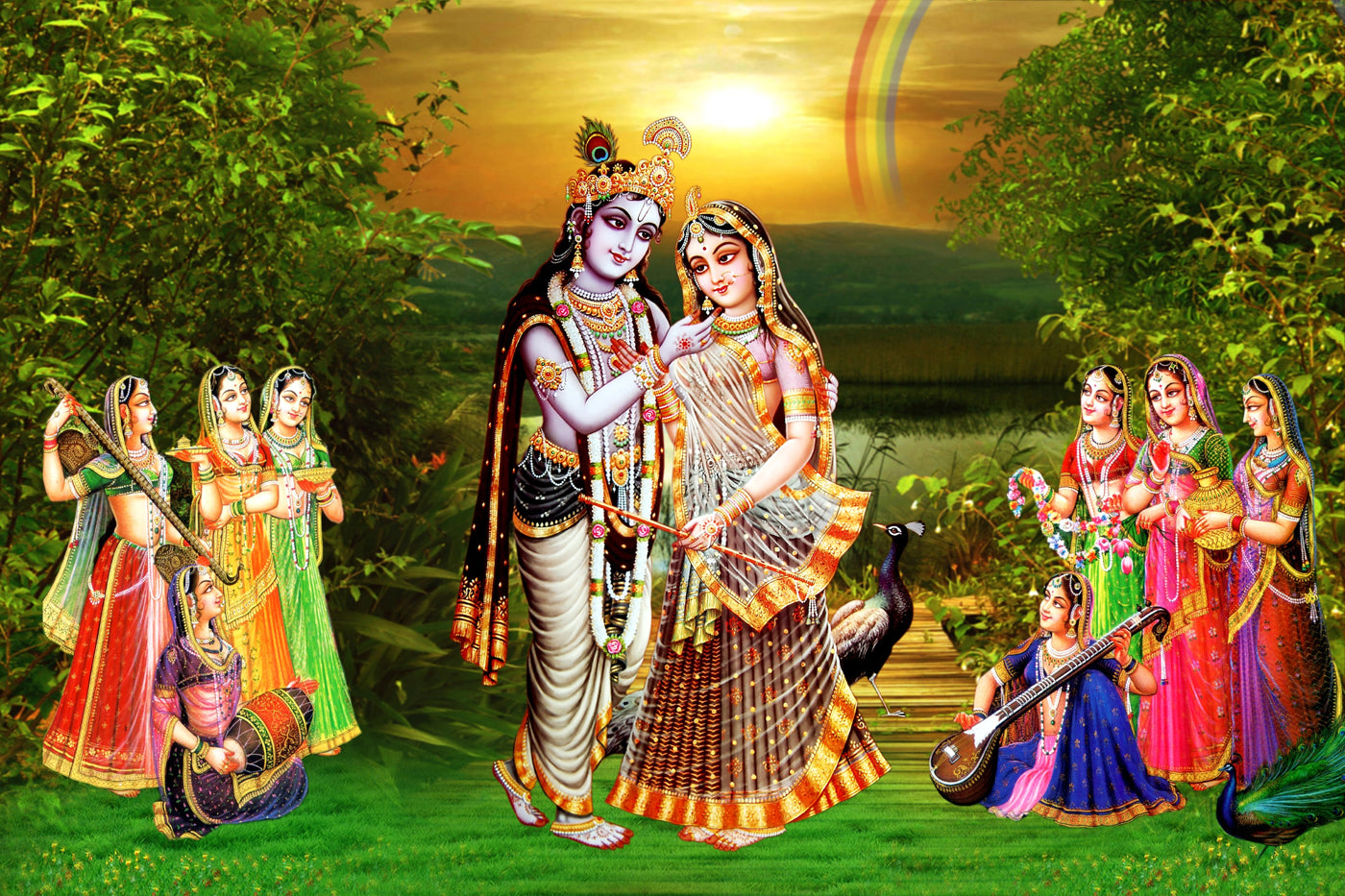 God Collection Beautiful Radha Krishna Wallpaper