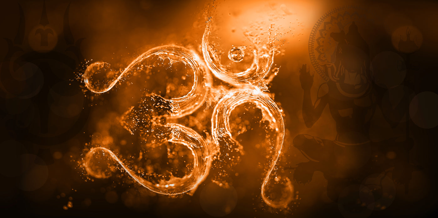 God Collection Flamming Om Wallpaper