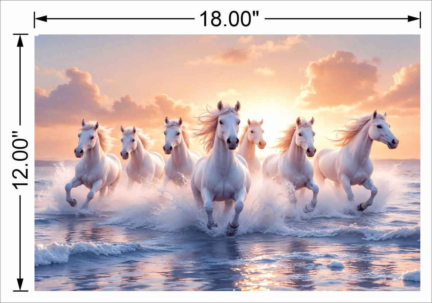 ICE Cold Effect 7 Horse running Wall Art
