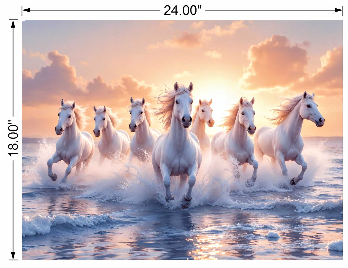 ICE Cold Effect 7 Horse running Wall Art
