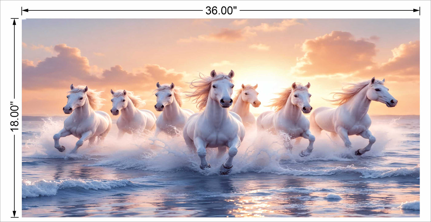 ICE Cold Effect 7 Horse running Wall Art