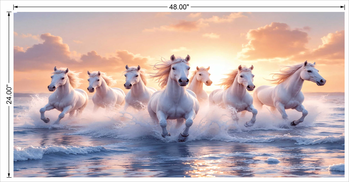 ICE Cold Effect 7 Horse running Wall Art