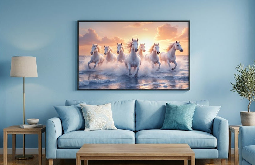 ICE Cold Effect 7 Horse running Wall Art