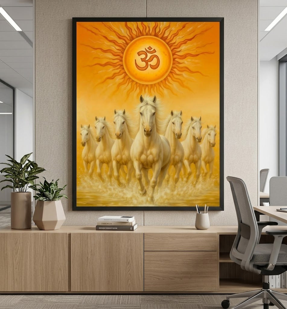 7 Running Horse With OM 3D wall art