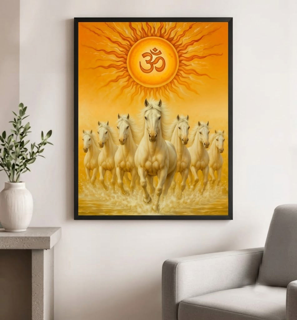 7 Running Horse With OM 3D wall art