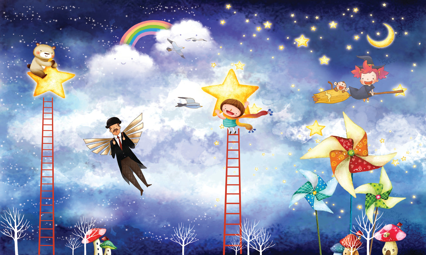 Dream Star Ladder Customized Wallpaper