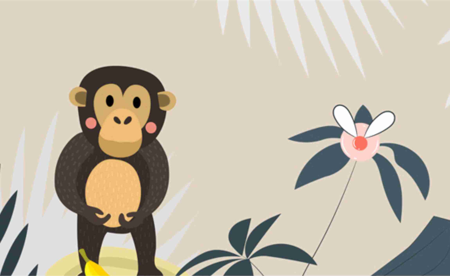 Cartoon Monkey Kids Wallpaper