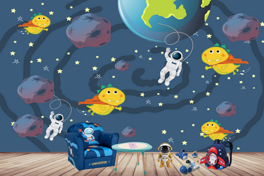 Astronaut Galaxy Kids Wallpaper