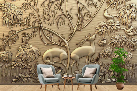 mural Deer Collection Wallpaper