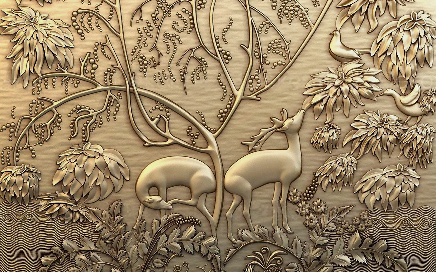mural Deer Collection Wallpaper