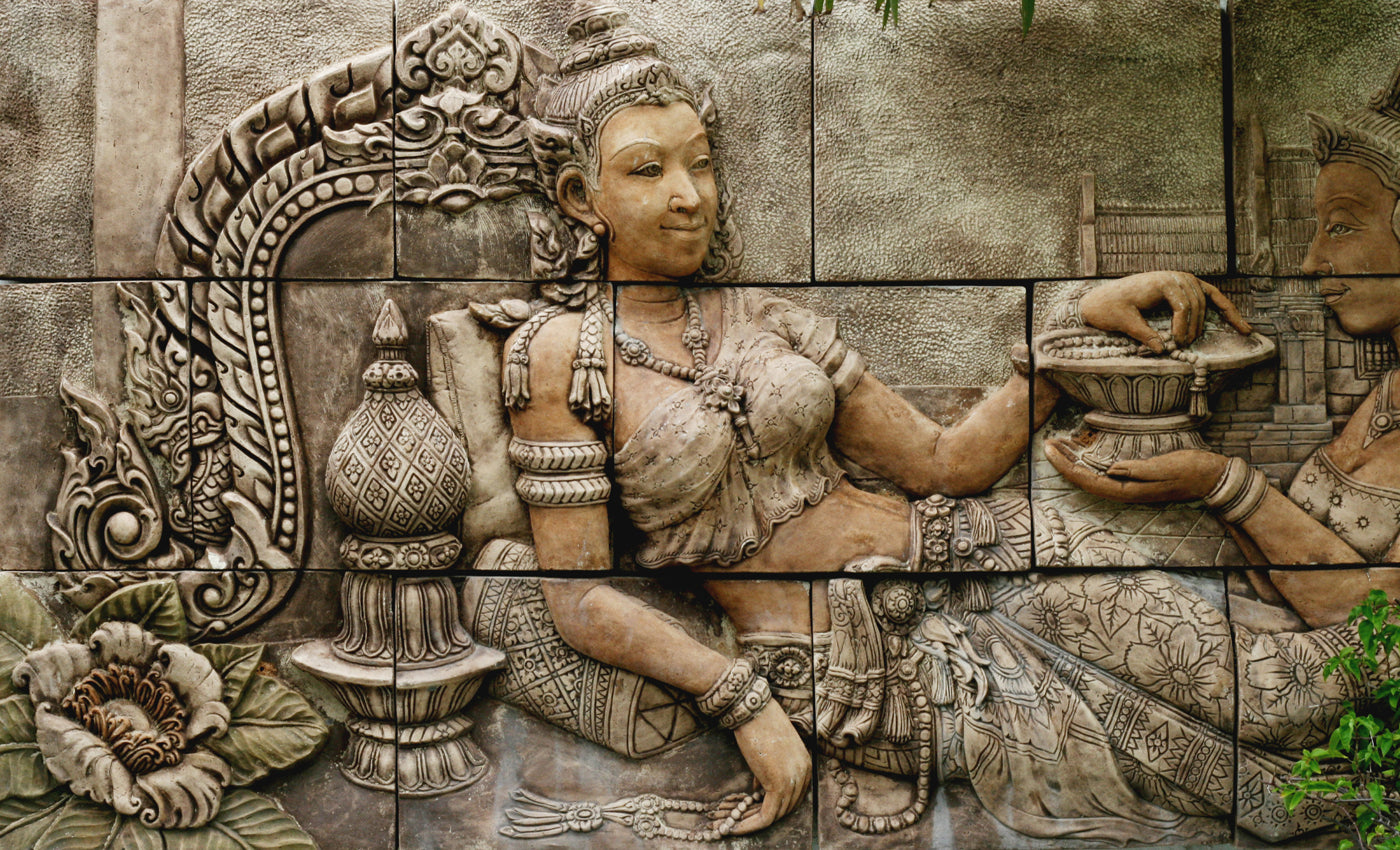 Relaxing Lady Mural Wallpaper